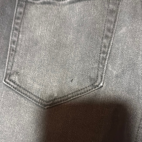 LOFT Modern High Rise Frayed Hem Ankle Skinny Jeans Black Wash Denim - Picture 6 of 7